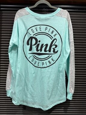 PINK by Victoria’s Secret Graphic Tee in Mint Green